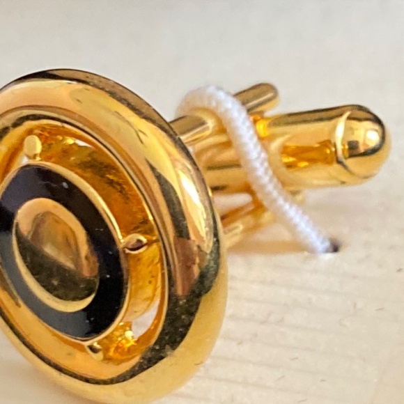 Cufflinks Vintage RBM Collection Black & Gold - Picture 2 of 8